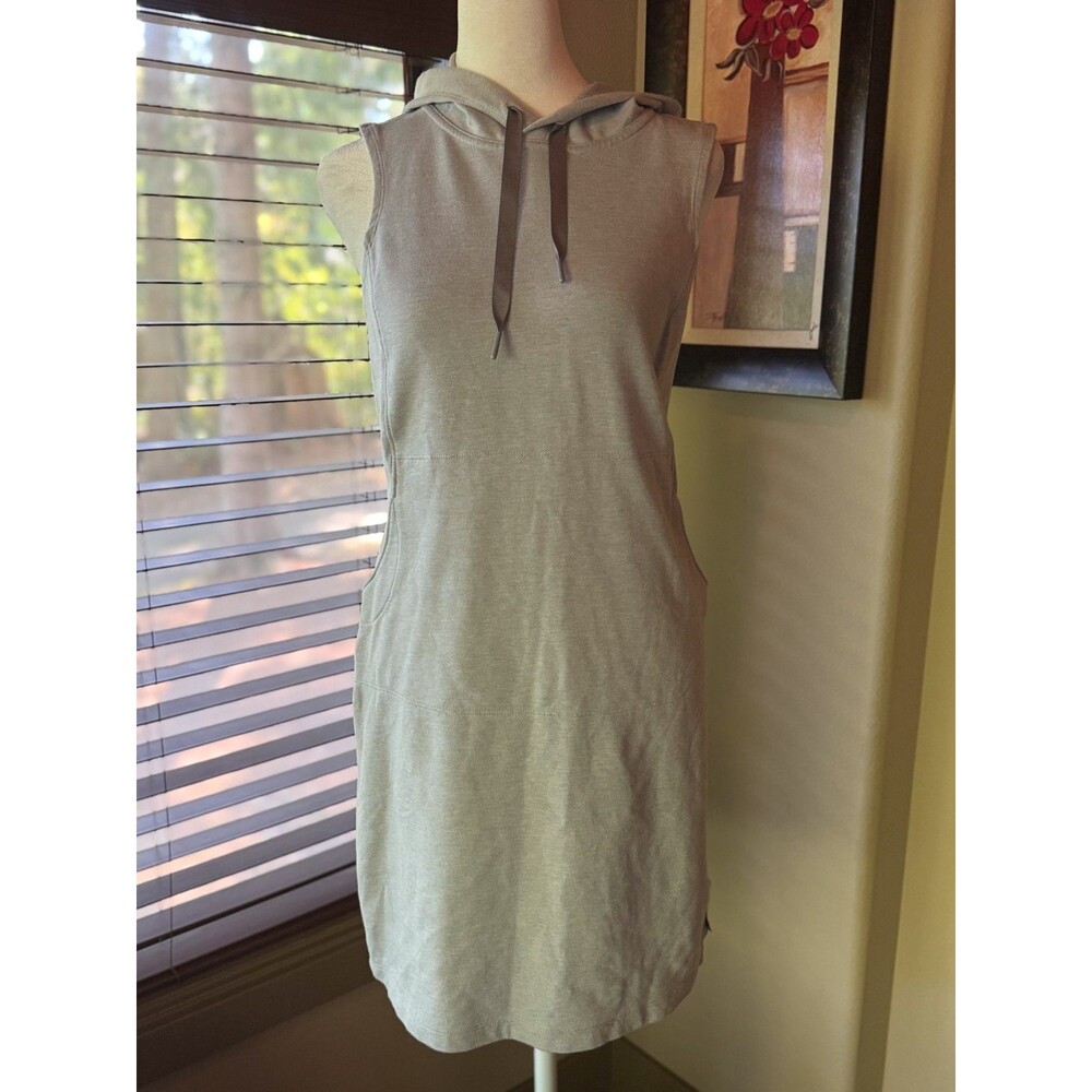 The North Face Womens Hoodie Dress Size S Gray Kangaroo Pocket Sleeveless